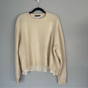 Tibi New York Cashmere Silk Small Back Sweater Crew Neck Minimalistic Old Money